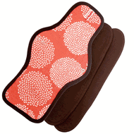 Organic Cotton Cloth Menstrual Pad Maxi Size with 2 inser liners: Fireworks Coral - SckoonCup