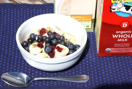 Healthy Breakfast with Organic Fruit Granola
