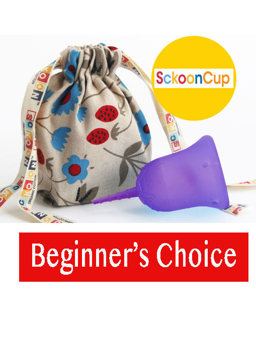 SckoonCup BEGINNER's CHOICE Menstrual Cup, Made in USA FDA Approved, Organic Cotton Pouch- Zen - SckoonCup