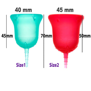 SckoonCup BEGINNER's CHOICE Menstrual Cup,  Made in USA FDA Approved, Organic Pouch- Meditation