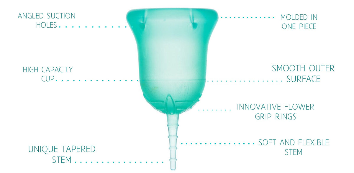 SckoonCup BEGINNER's CHOICE Menstrual Cup, Made in USA FDA Approved, Organic Cotton Pouch - Clarity - SckoonCup