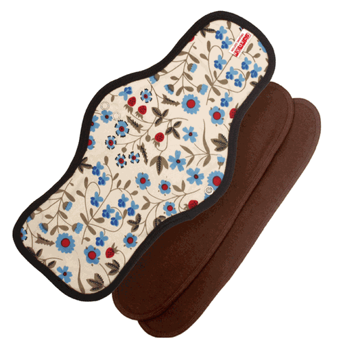 Organic Cotton Cloth Menstrual Pad Maxi Size with 2 inser liners: Gardenia - SckoonCup