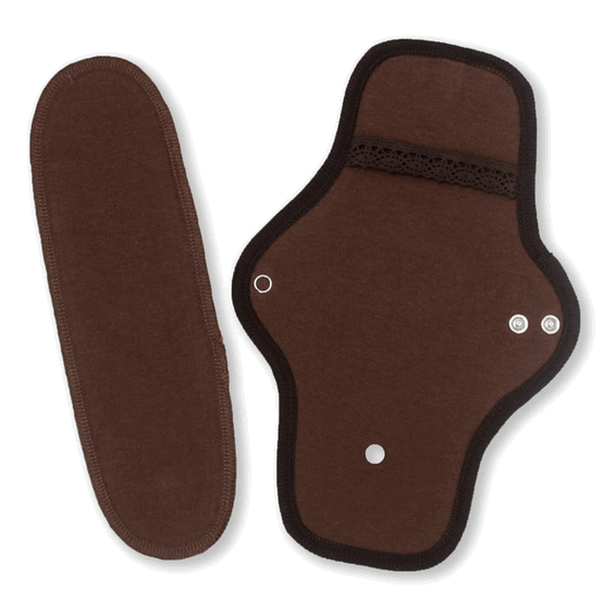 Organic Cotton Cloth Menstrual Pad No Leak Snap-on Type: Plum - SckoonCup