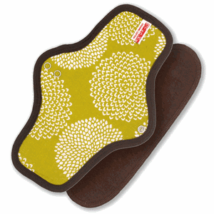Organic Cotton Cloth Menstrual Pad No Leak Snap-on Type: Fireworks Moegi - SckoonCup