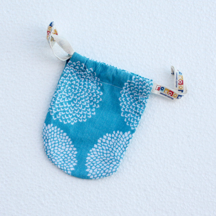 Organic Cotton Pouch for SckoonCup Menstrual Cup - Aqua - SckoonCup