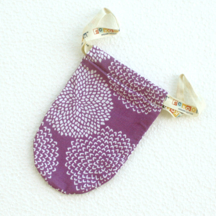 Organic Cotton Pouch for SckoonCup Menstrual Cup - Purple - SckoonCup