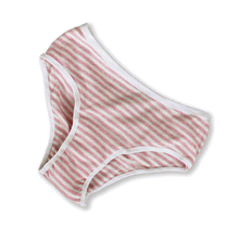 Hip hugger Padded Sanitary Panties - Sakura Pink Stripes - SckoonCup